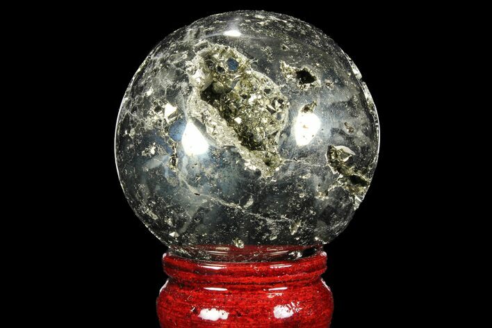 Polished Pyrite Sphere - Peru #98000
